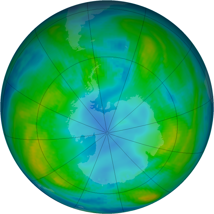 Antarctic ozone map for 02 May 1983